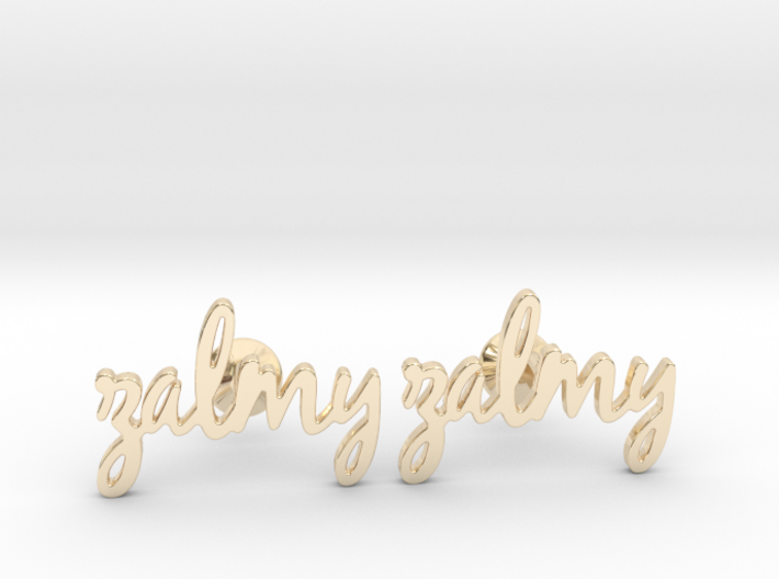 Name Cufflinks - &quot;Zalmy&quot; 3d printed