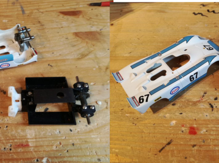 1 Front Axle Carrier for Carrera Universal 132 LON 3d printed 