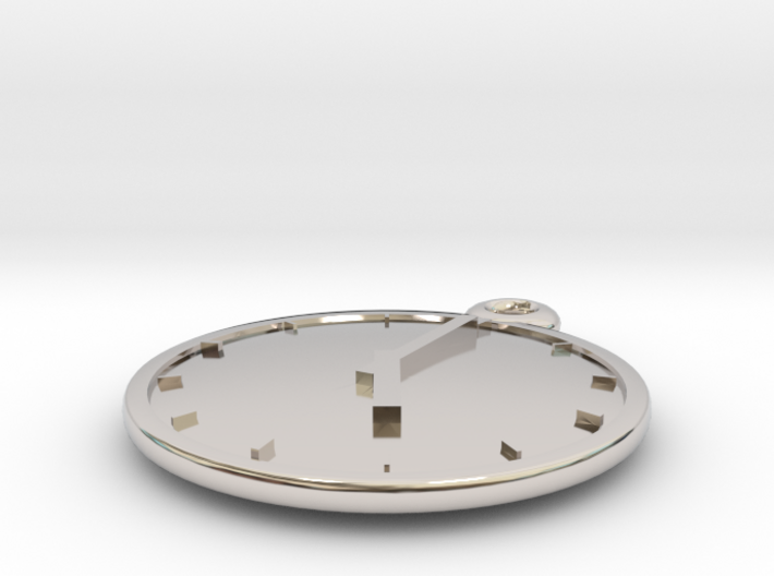 Clock Keychain - Five O' Clock 3d printed