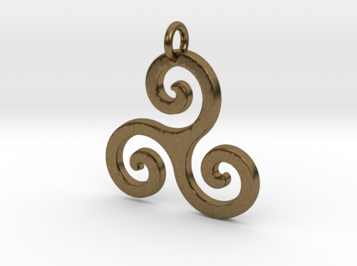 Triskele Triple Spiral Celtic Pendant 3d printed