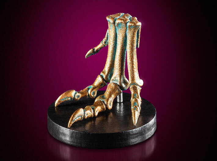 Allosaurus foot - left side, dinosaur model 3d printed Photo of 3D print