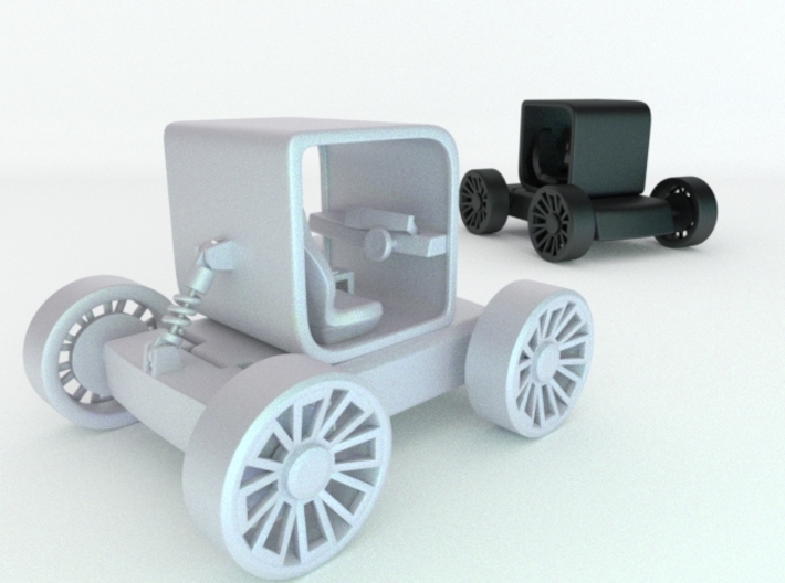 Small concept styled car with suspension v1  3d printed 