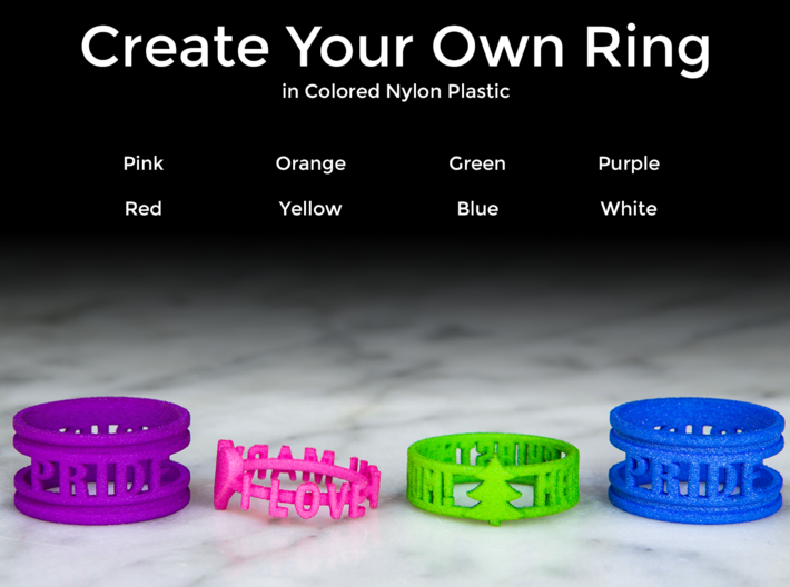 Create Your Own Ring! 3d printed