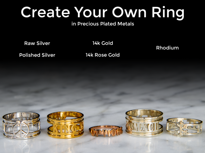 Create Your Own Ring! 3d printed 