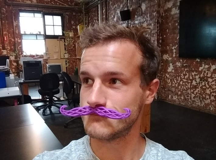 Elegant Moustache with Noseclip 3d printed