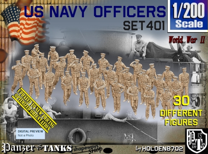 1/200 USN Officers Set401 3d printed
