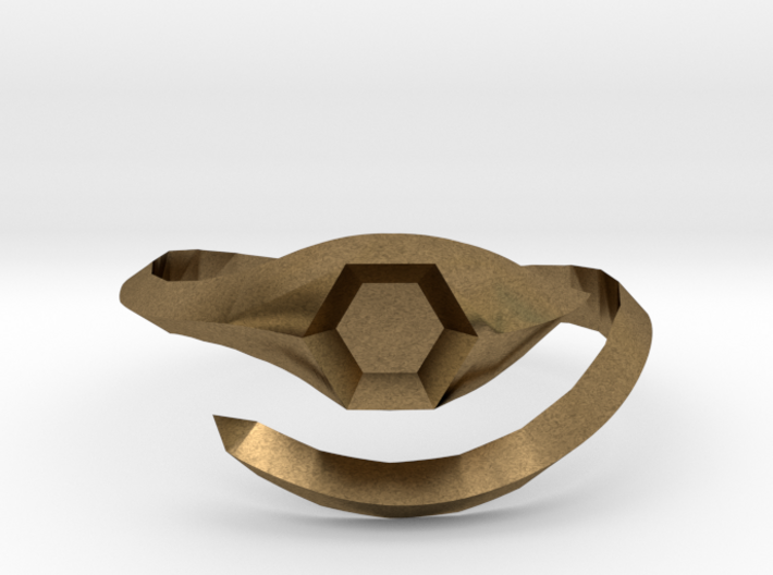 hexagonal stone ring 3d printed