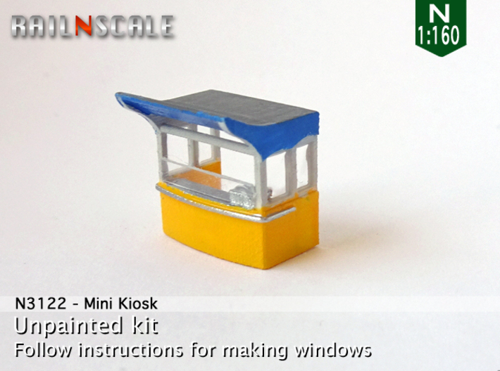 Mini Kiosk (N 1:160) 3d printed