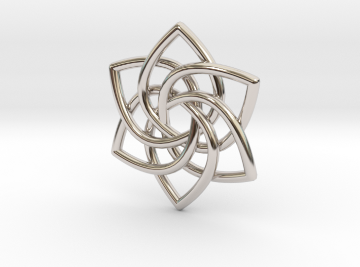 6 Pointed Celtic Knot Pendant 3d printed
