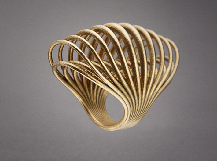Ring 001 3d printed Raw Bronze