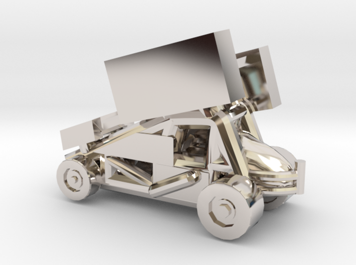 Stainless Sprint Car 3d printed