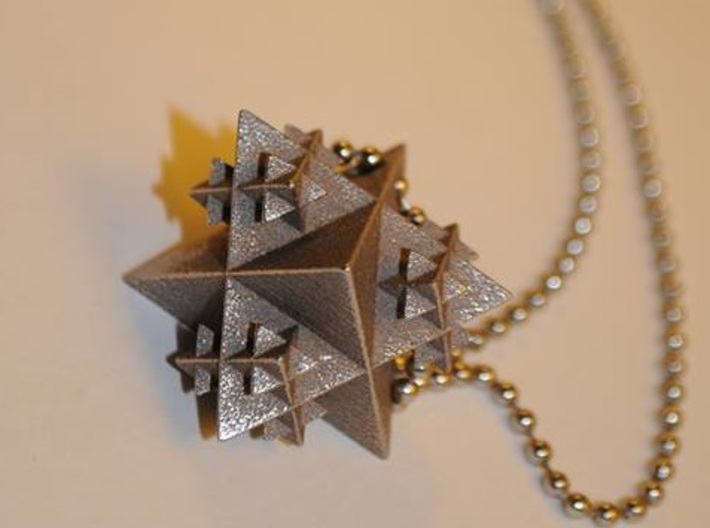 Tetrahedron Fractal Pendant 3d printed