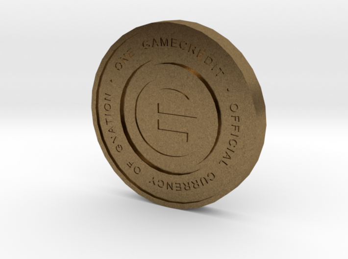 Physical Game Credits Coin thin model 3d printed