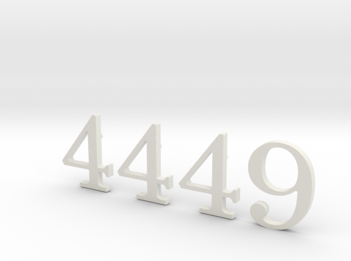 4449 Numbers 3d printed