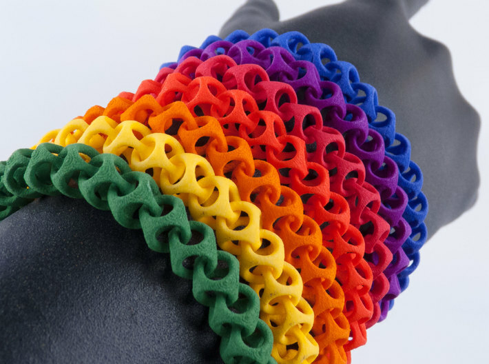Cubichain Bracelet (Multiple sizes) 3d printed 