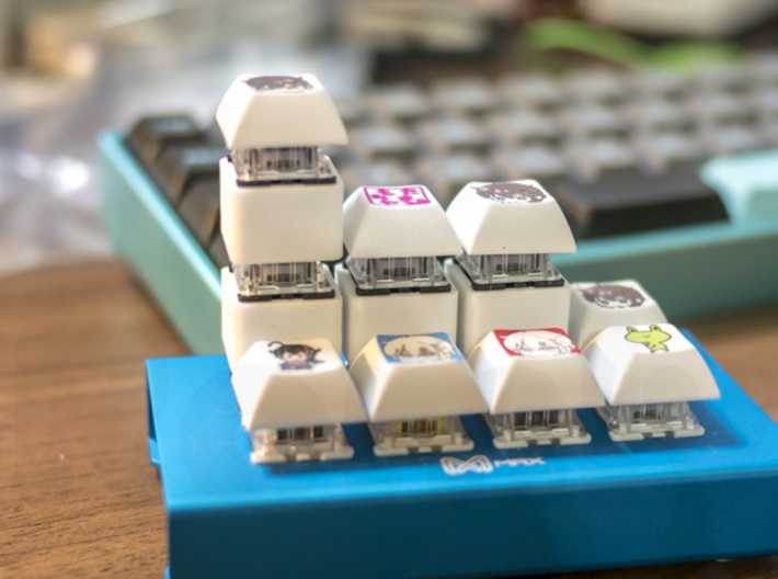 Double-Decker Keycap - Switch as keycap 3d printed How about make buildings on your keyboard?