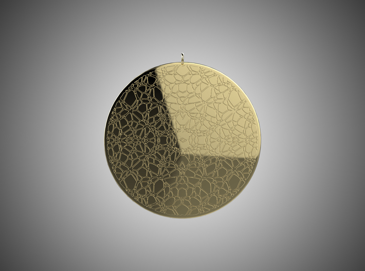 Cracked Earth Pendant 3d printed