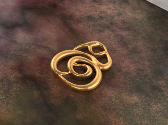 Swirly circles 3d printed bronze material