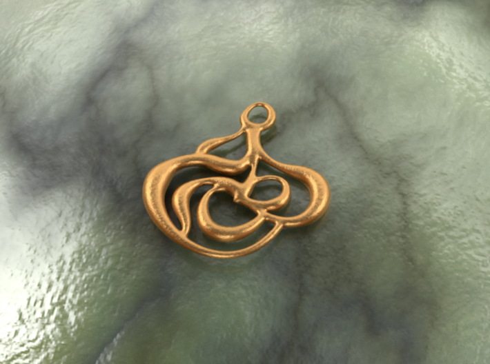 Swirly branches 3d printed bronze material