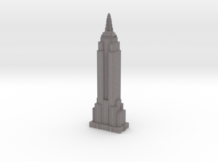 Empire State Building - Gray with White Windows 3d printed