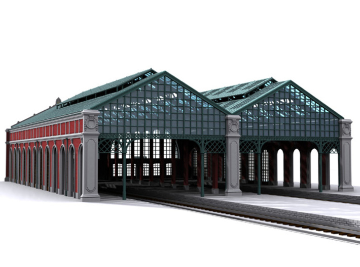 HOGG-VerFac03 - Large modular train station 3d printed 