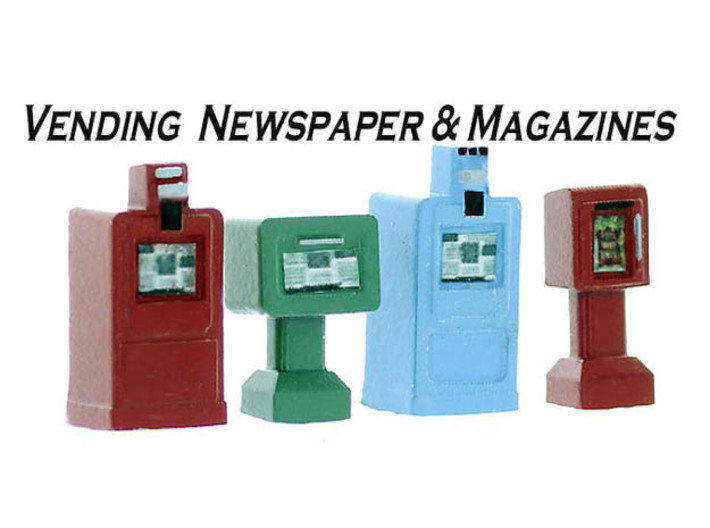 NewsPaper Vending Machines O Scale 3d printed Newspaper Vending Machines O Scale