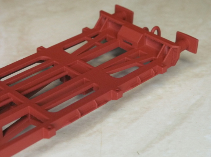 CIE 42ft LY Container Flat Wagon [B-5-B]  3d printed In red primer