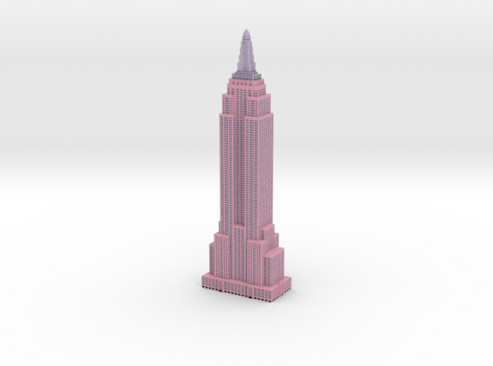 Empire State Buildling - Pink w Black Windows 3d printed