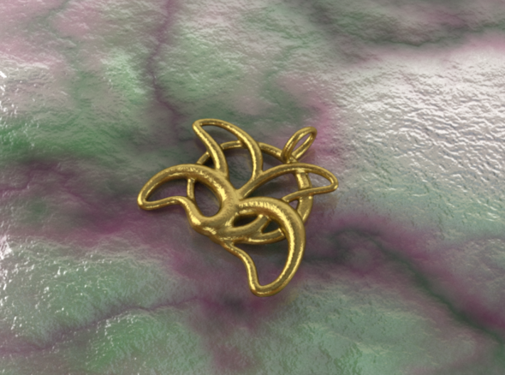 leafs of flower 3d printed brass material