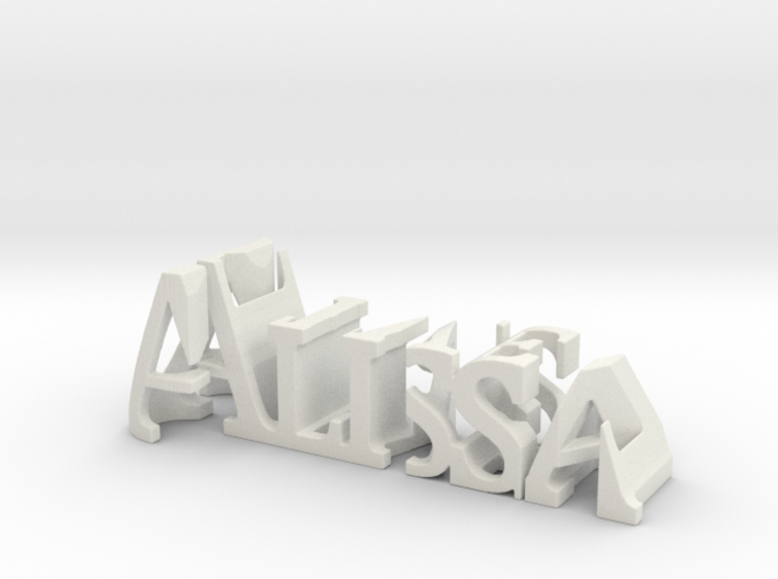 3dWordFlip: Alissa/Steven 3d printed