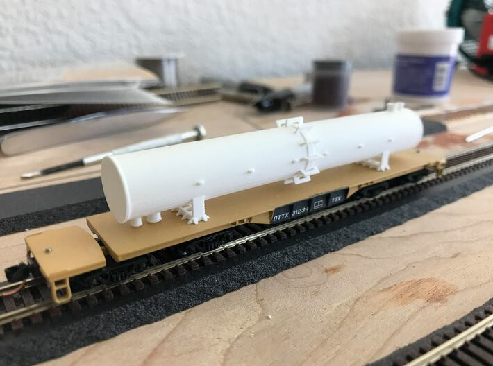 Flatcar Load - Fraction Tower - Nscale 3d printed Painting and Photo by Joe Fehr