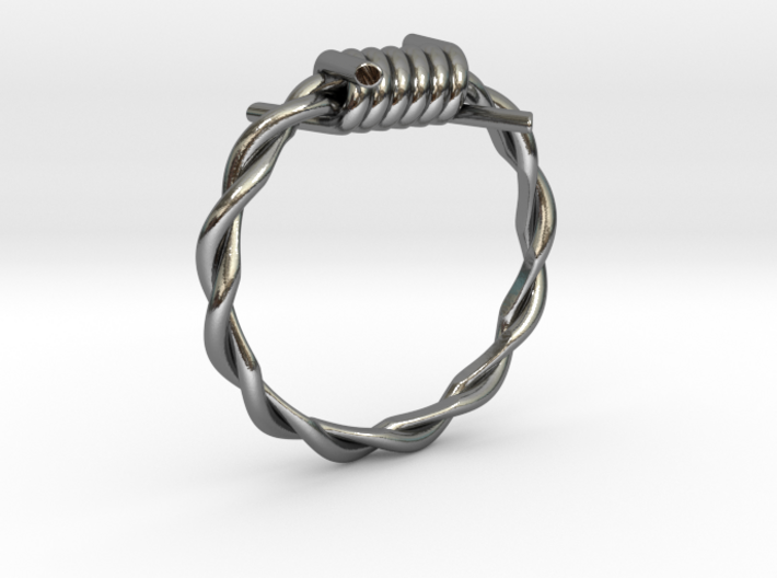 Barbed wire ring 3d printed