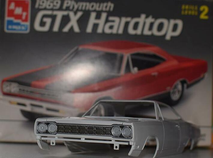 1/25 1968 Plymouth Roadrunner Grill 3d printed painted sample
