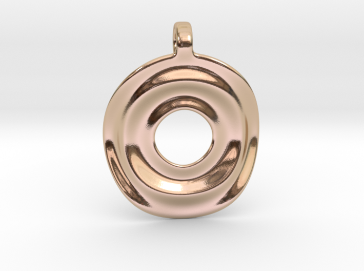 Disk shaped pendant 3d printed