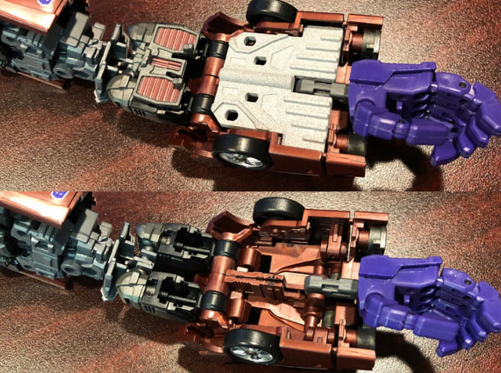 Arm filler for Fansproject Causality M3 Crossfire  3d printed With and without filler in place