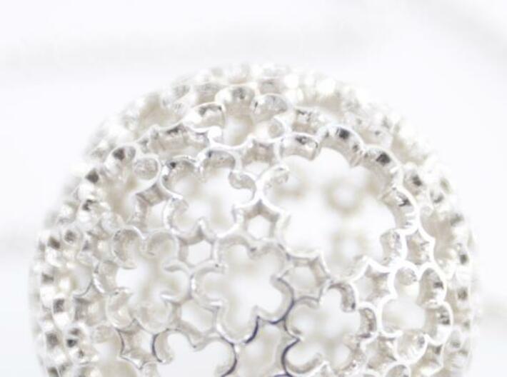 Drudo Pendant Necklace - Silver 3d printed