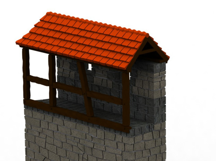HOF036b - Roof for castle wall 6 3d printed 