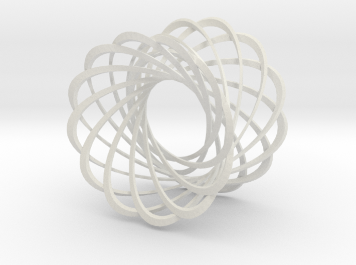Mobius strips, 12 intertwined 3d printed
