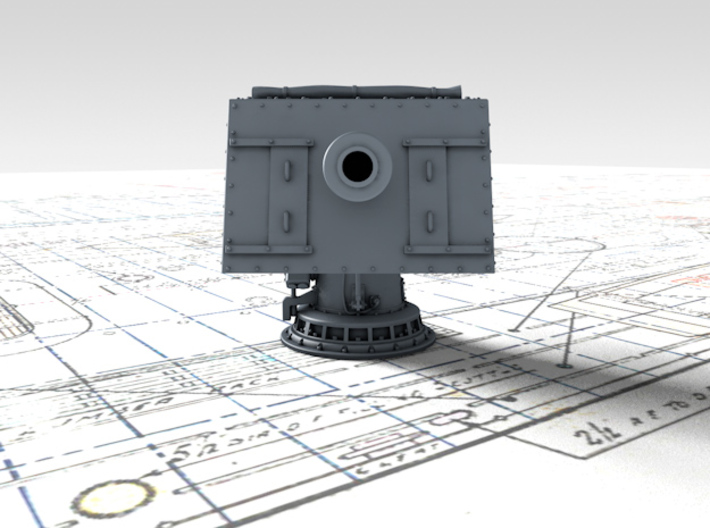 1/144 V&W Class 4"/45 MKV CPII Gun Sight Closed x2 3d printed 3d render showing product detail