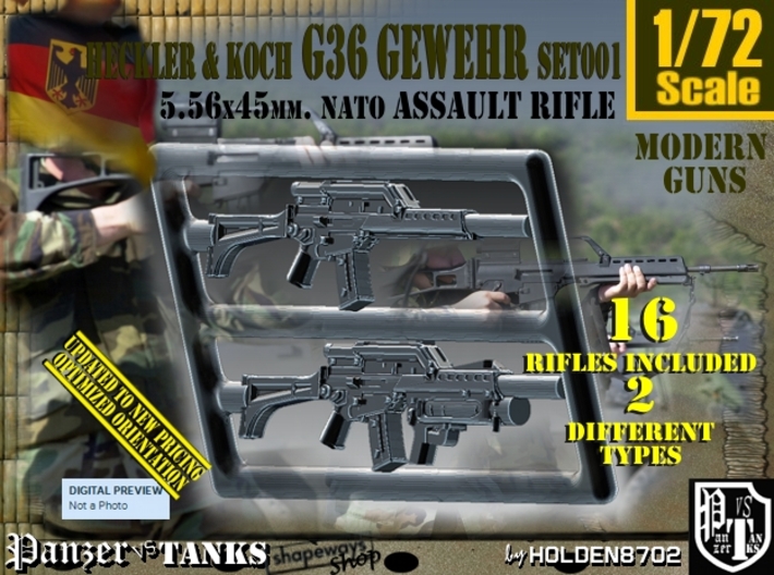 1/72 HK G-36 Rifle Set001 3d printed