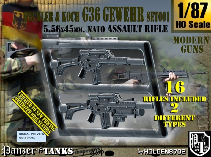 1/87 HK G-36 Rifle Set001 3d printed