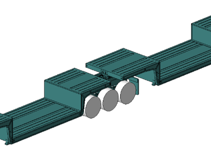 1/50th Double Drop Flatbed B Train trailers 3d printed 