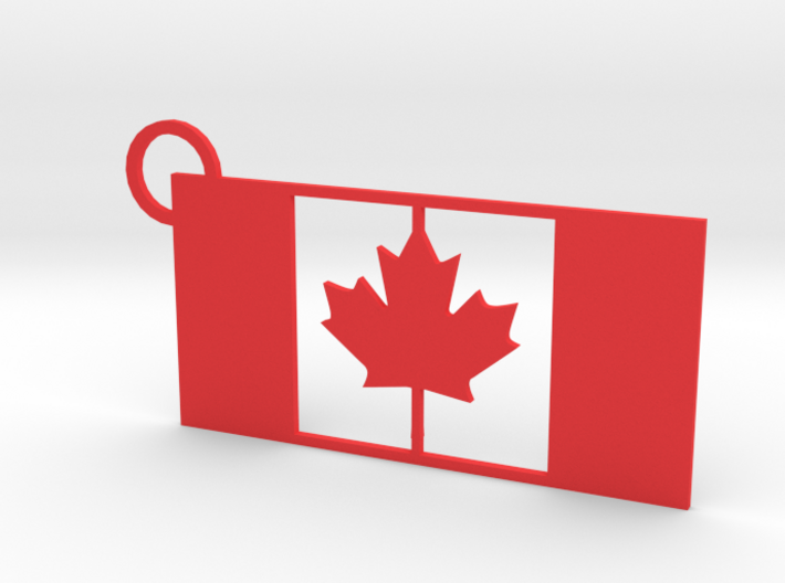 Canada Flag Keychain 3d printed