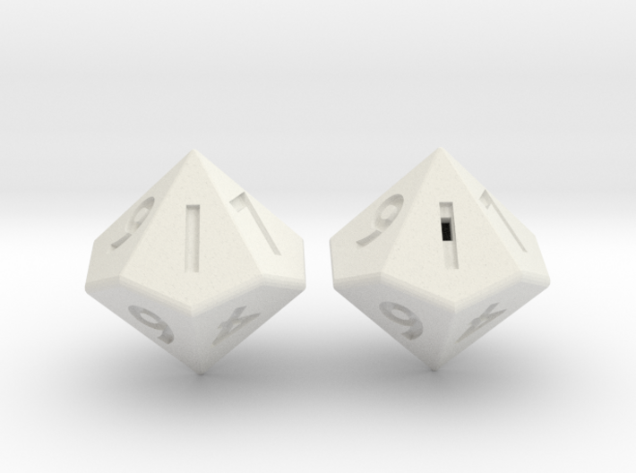 Weighted and Standard D10 Dice Set 3d printed