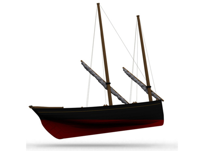 Nbat51 - Old fishing boat 3d printed 