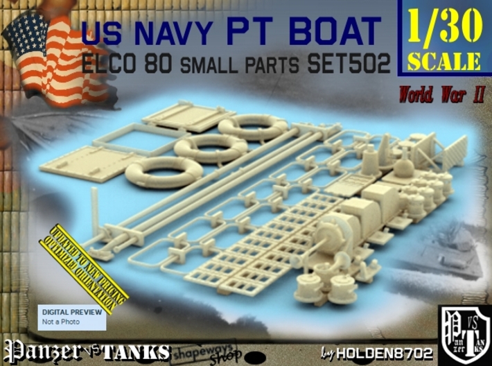 1/30 PT Boat Small Parts Set502 3d printed