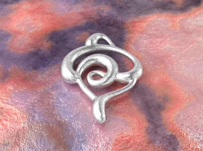 Snakes 3d printed raw silver material