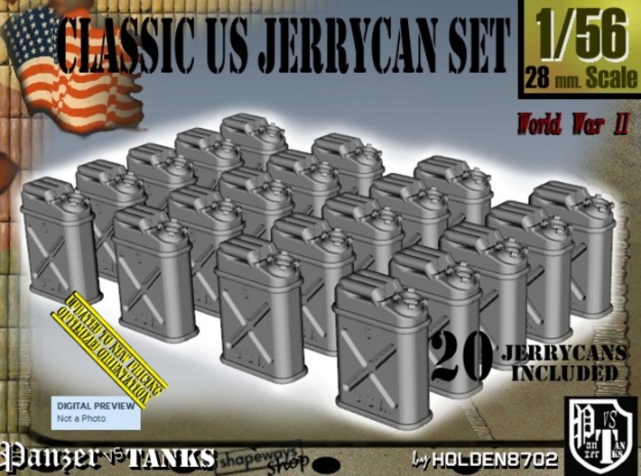 1/56 US Jerrycan x20 Set101 3d printed
