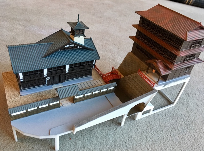 Onsen diorama base 3d printed 