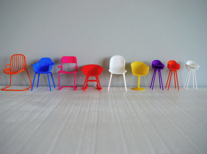 1:12 Chair complete 3 3d printed Overzicht stoelen compleet